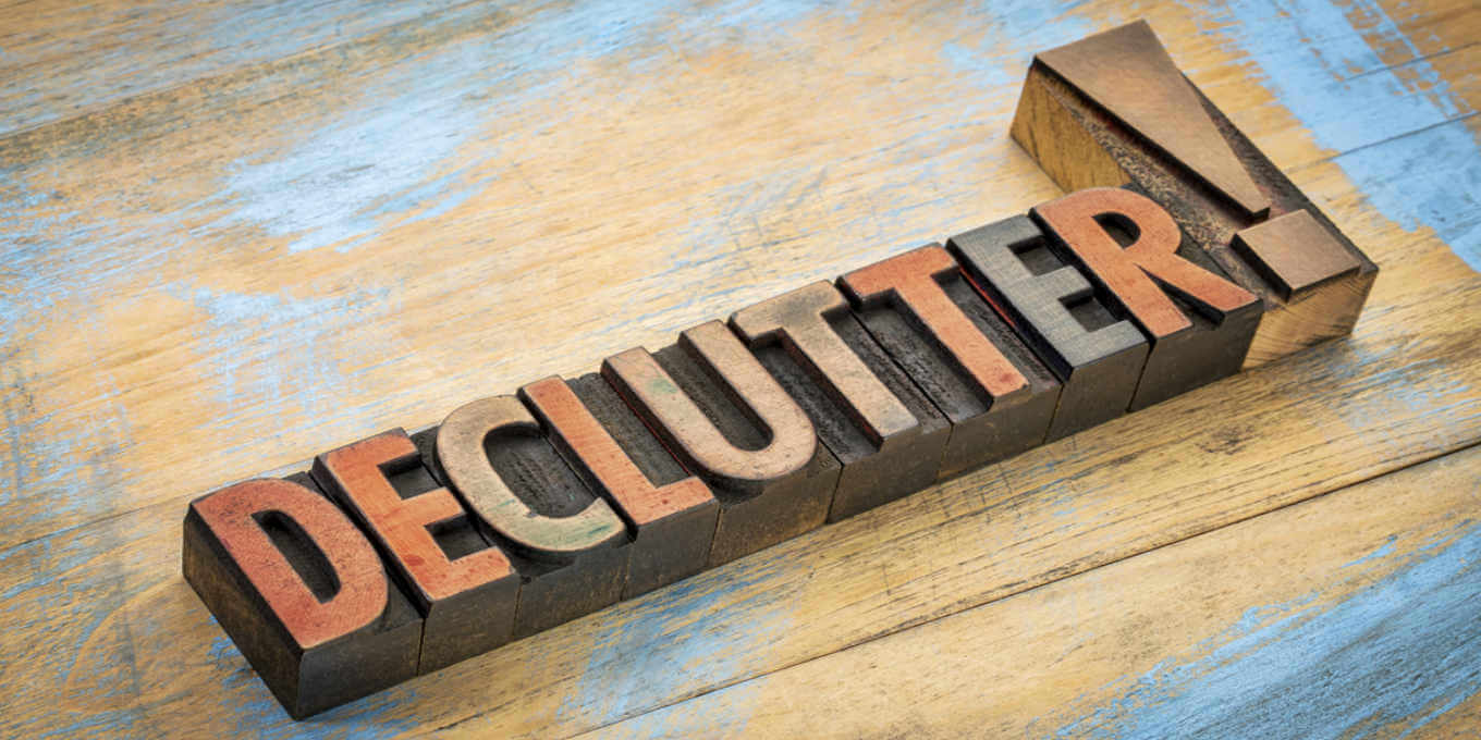 decluttering wordpress website